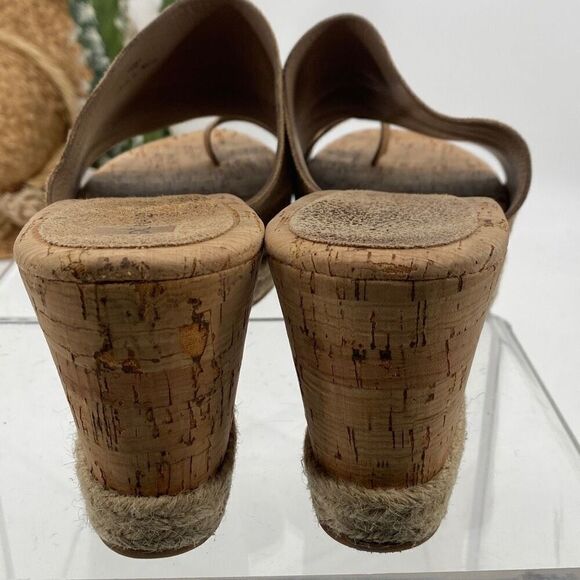 Donald‎ Pliner Janet Metallic Espadrille Wedges Cork Toe Sandal Gold 11 - Picture 6 of 15